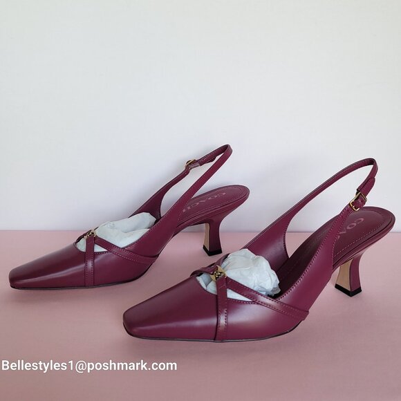 COACH Rowyn Smooth Leather Slingback Pumps- Pink- Women’s Size 8.5B ⭐ - Picture 3 of 16